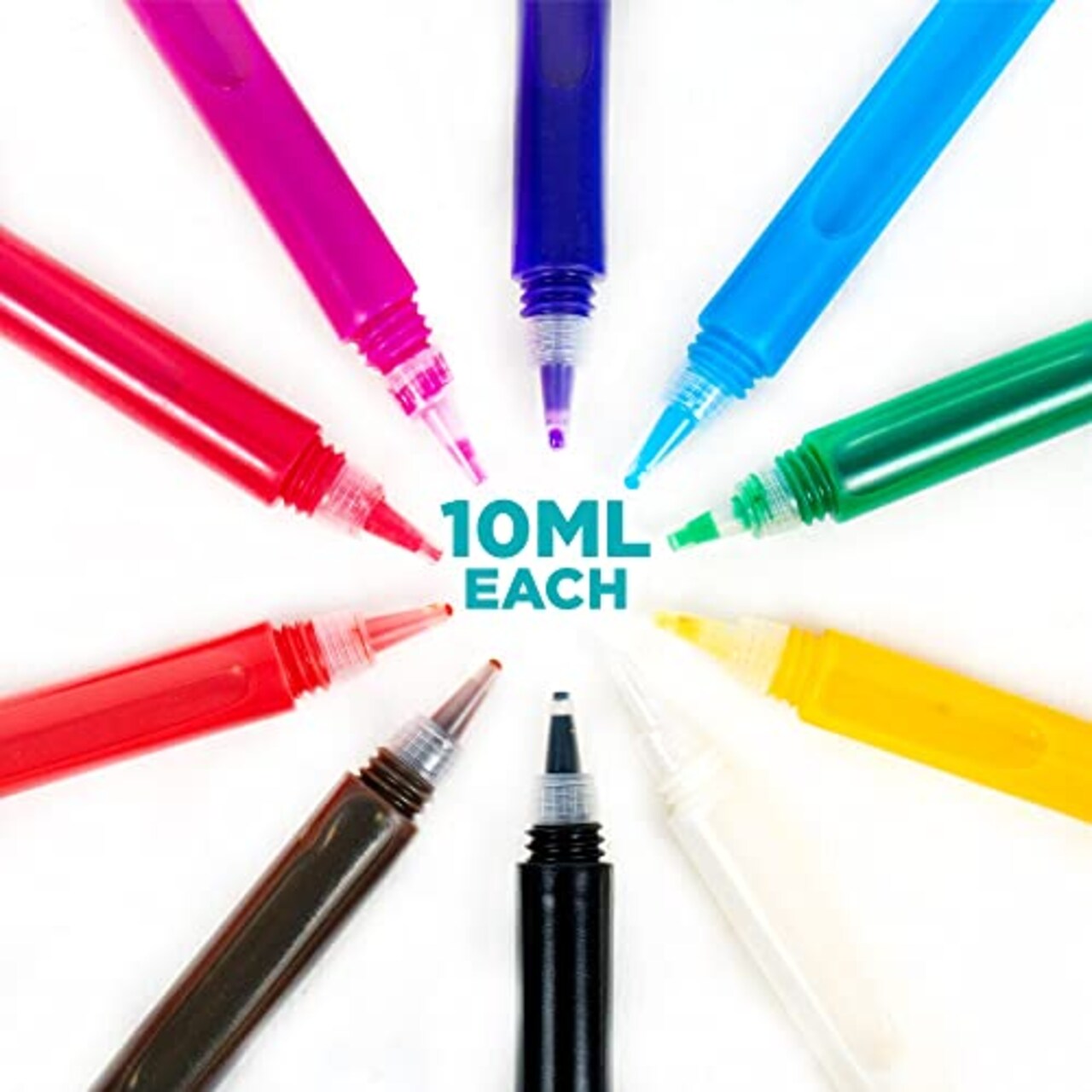 10-Pack of Suncatcher Paint Pens, 10ML Each, 10 Colors, for Kids, Supplies for Painting Suncatchers, Window Art Paint Refill, Arts and Crafts